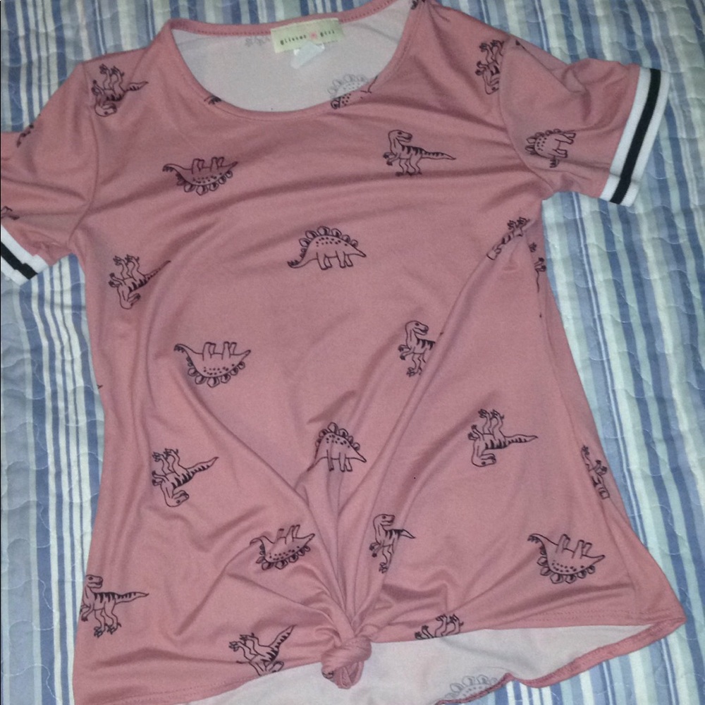Pink dinosaur shirt